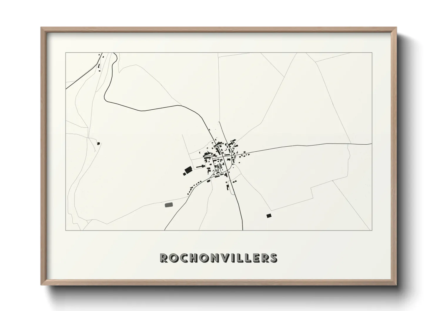 Une affiche de carte sur Rochonvillers