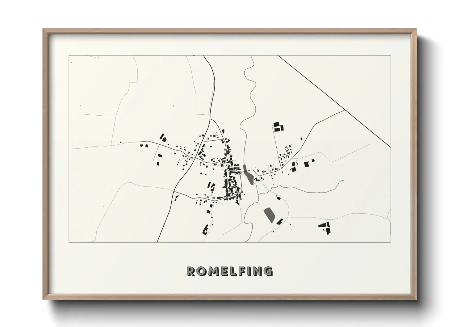 Une affiche de carte sur Romelfing