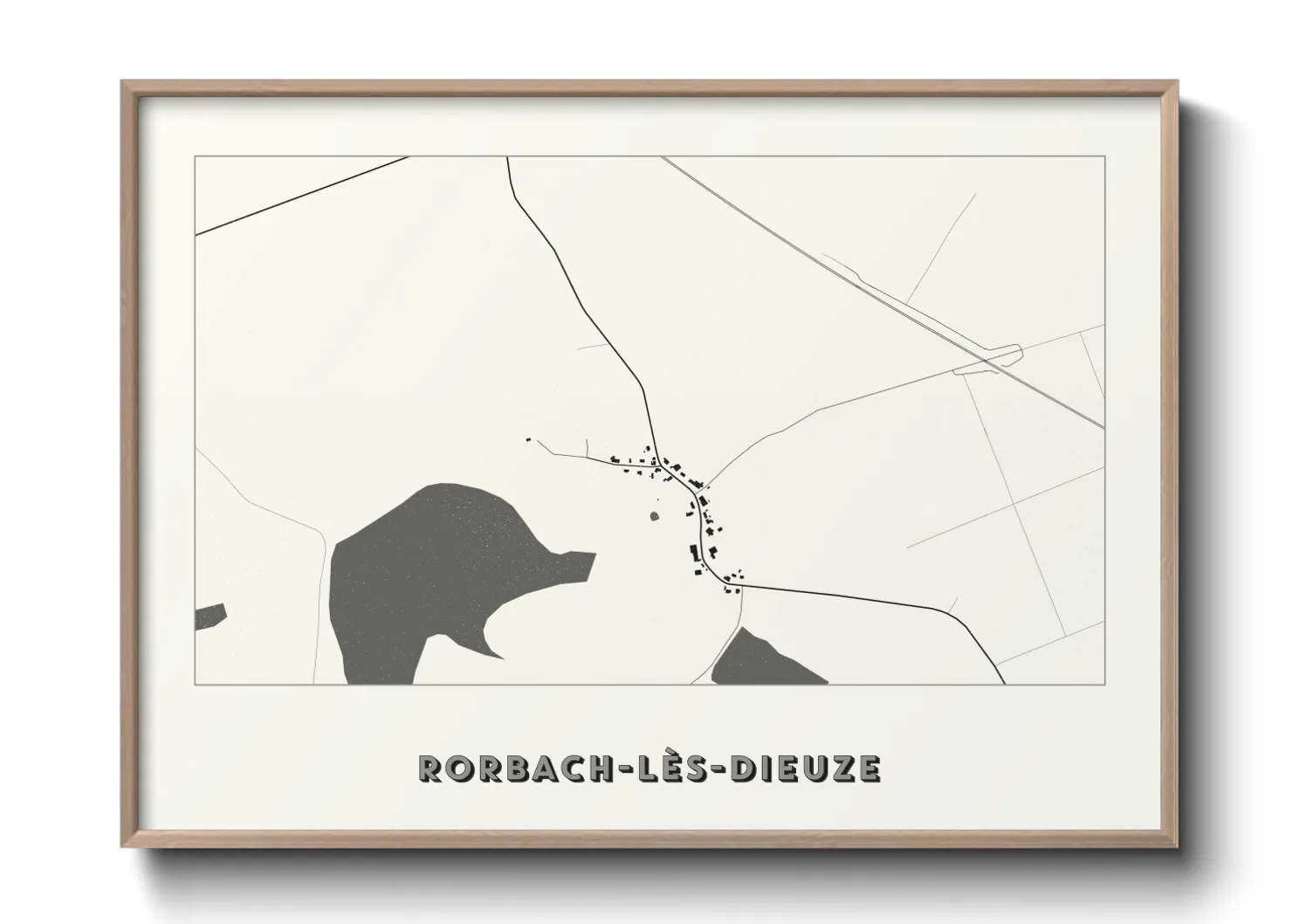 Une affiche de carte sur Rorbach-lès-Dieuze
