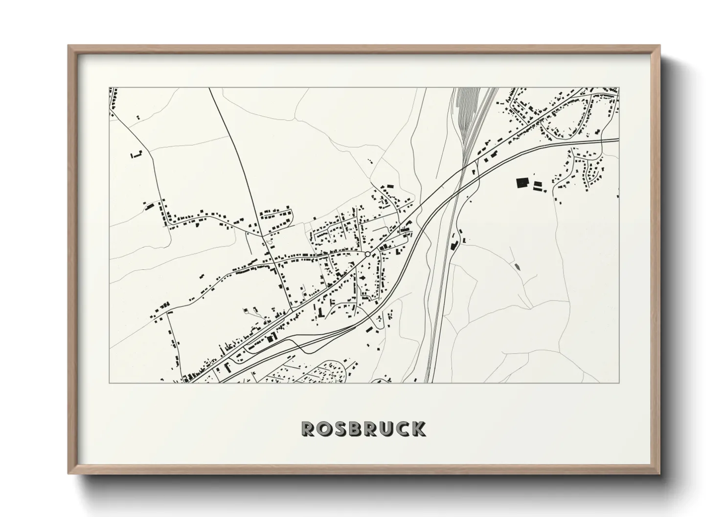 Une affiche de carte sur Rosbruck