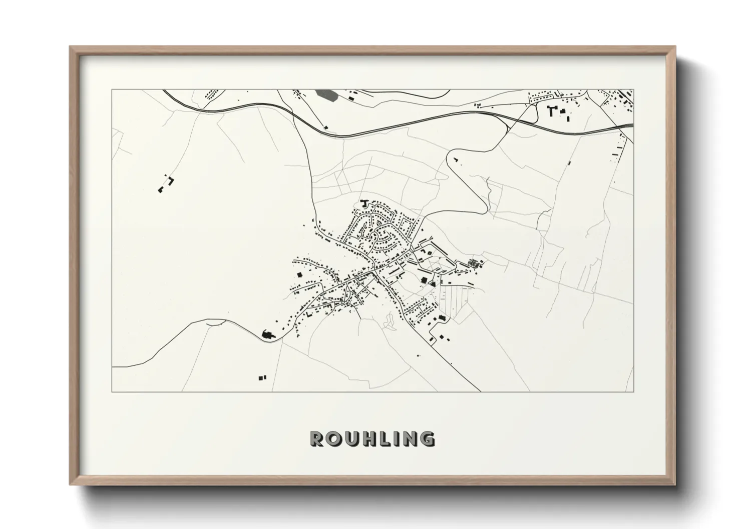 Une affiche de carte sur Rouhling
