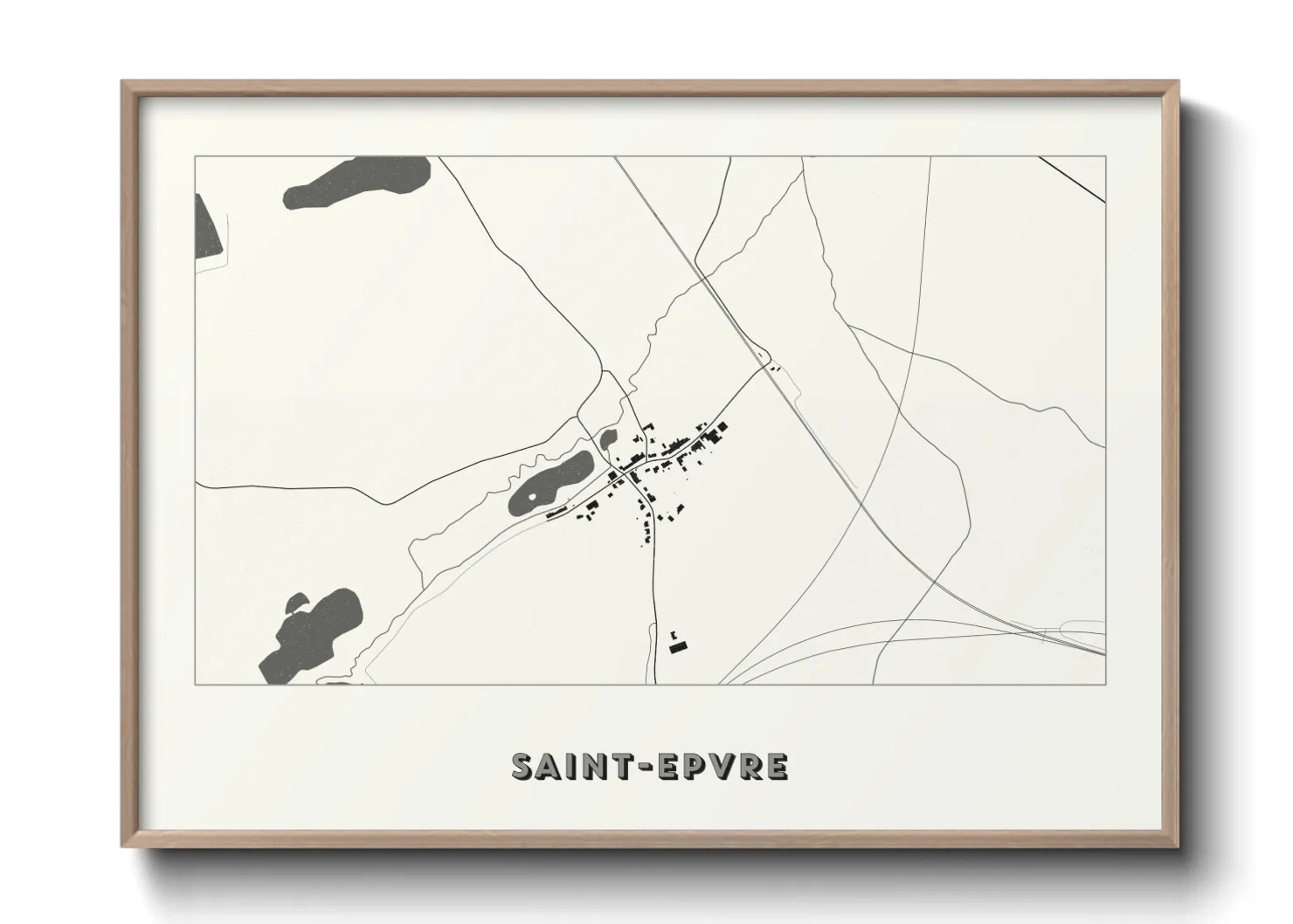 Une affiche de carte sur Saint-Epvre