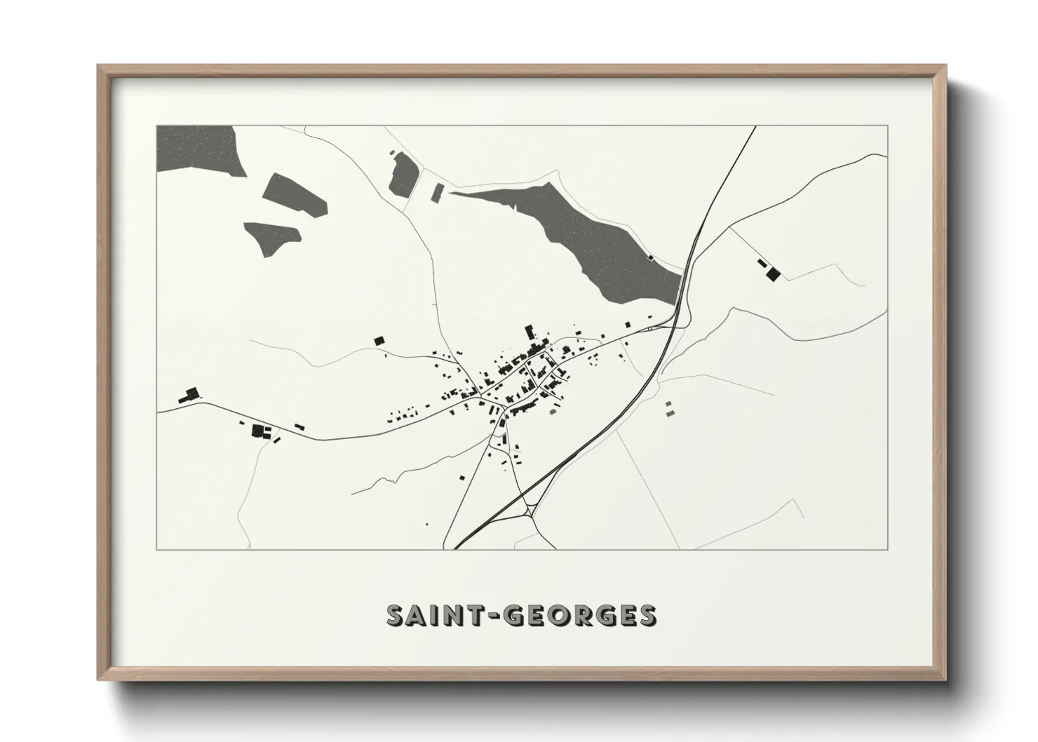 Une affiche de carte sur Saint-Georges