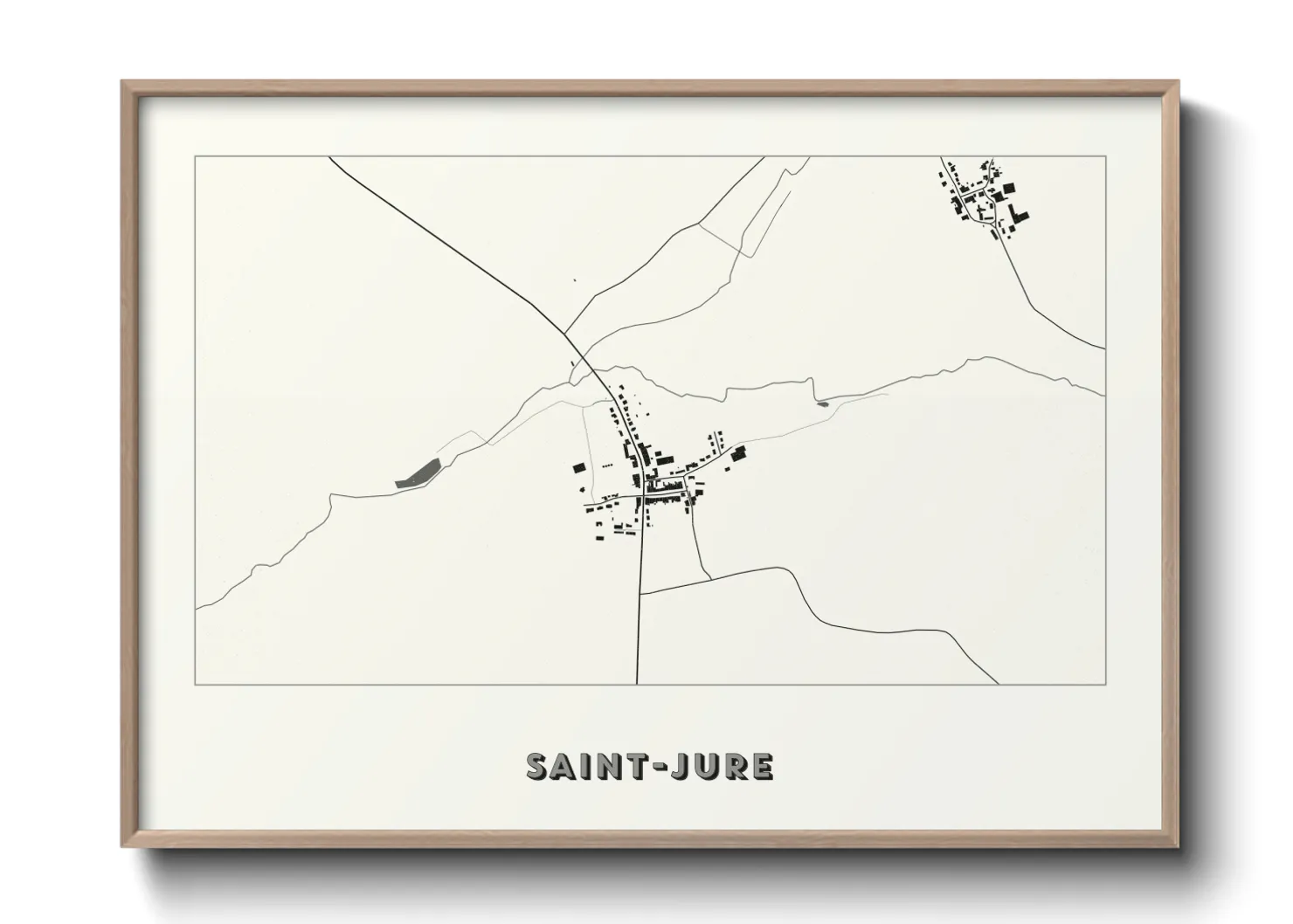 Une affiche de carte sur Saint-Jure