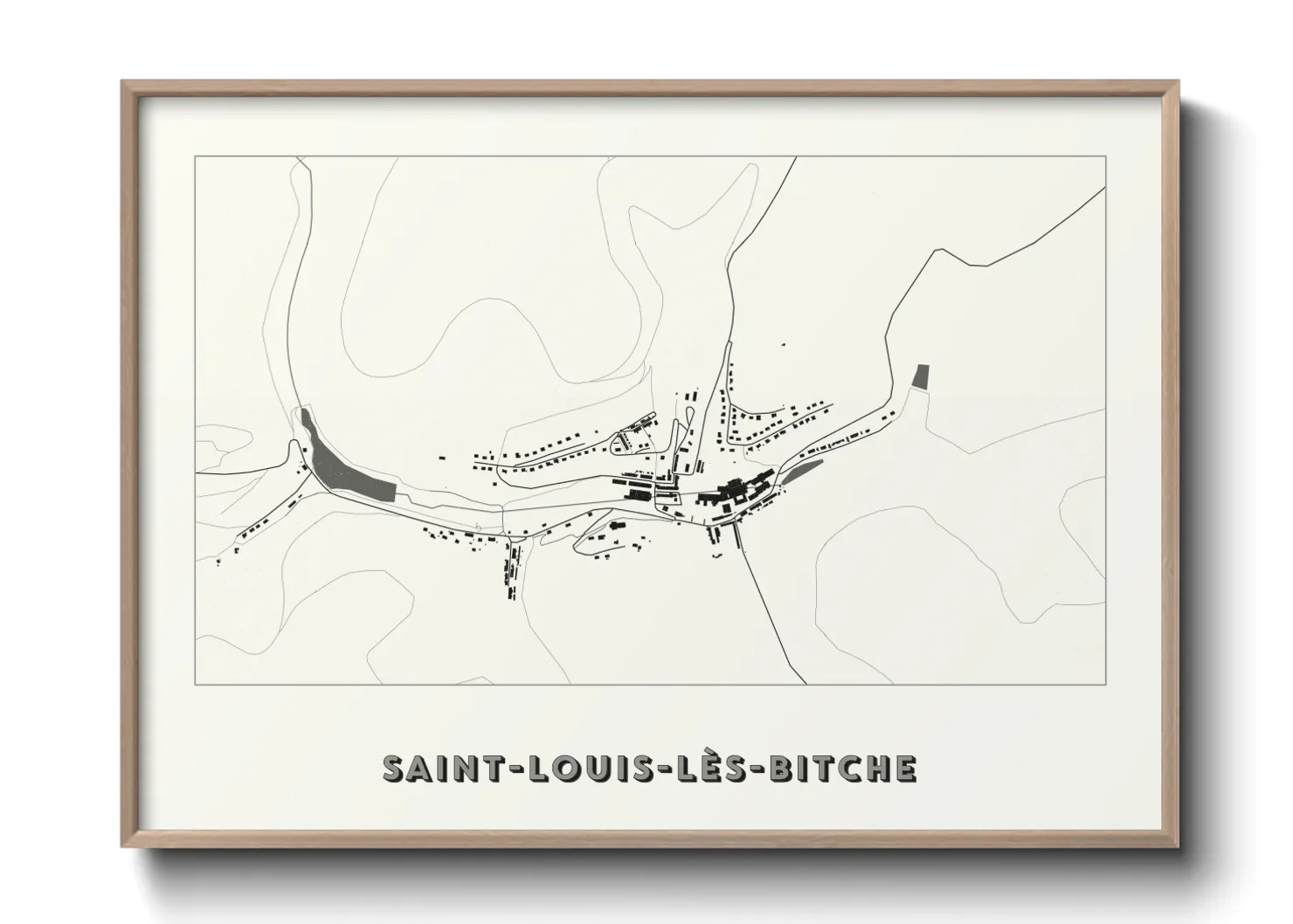 Une affiche de carte sur Saint-Louis-lès-Bitche