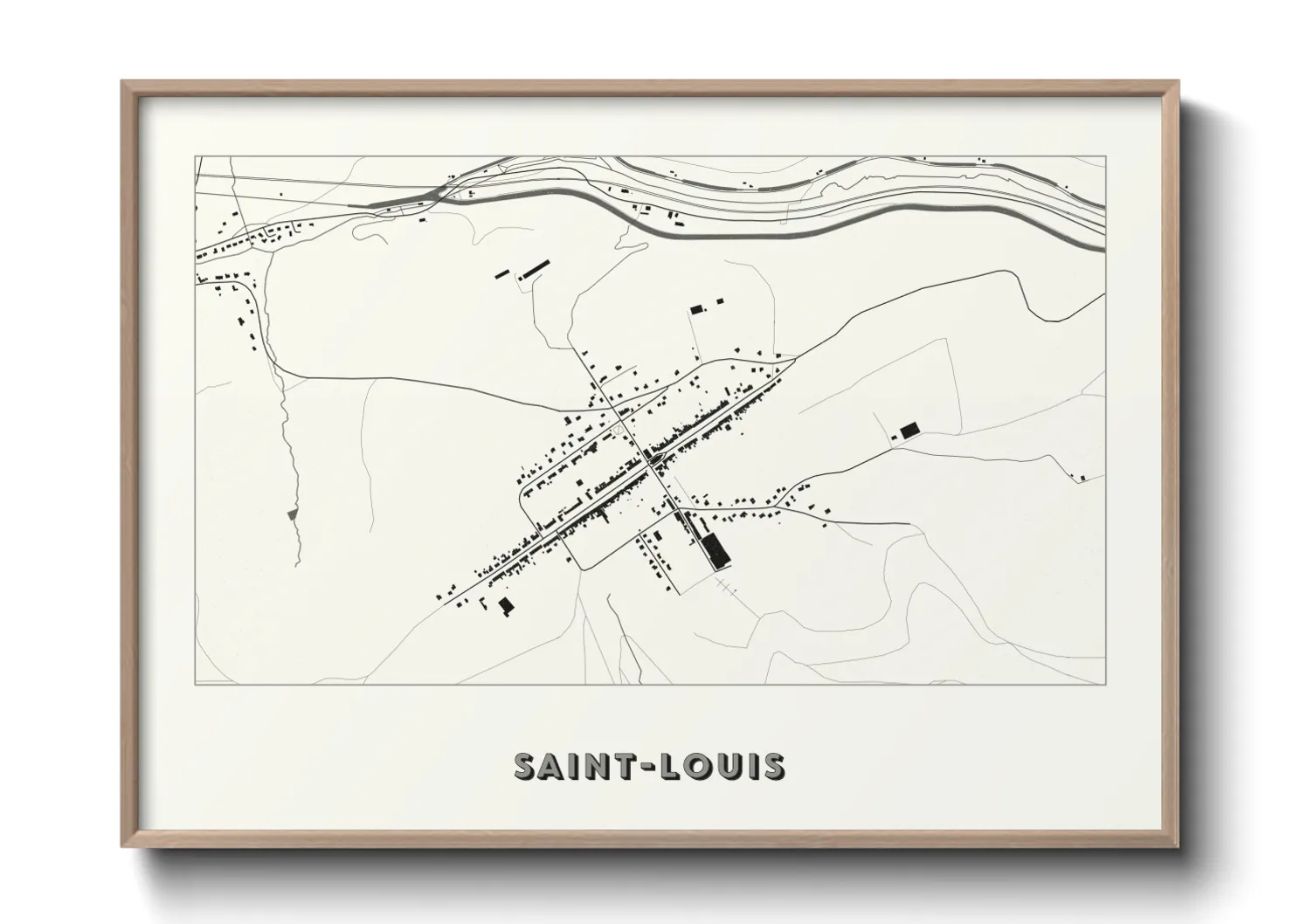 Une affiche de carte sur Saint-Louis