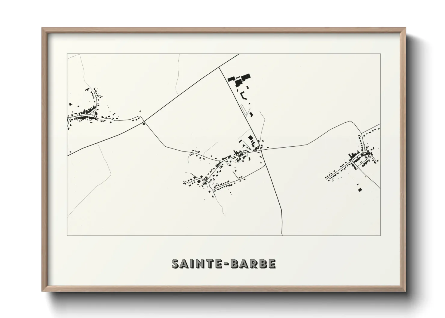 Une affiche de carte sur Sainte-Barbe