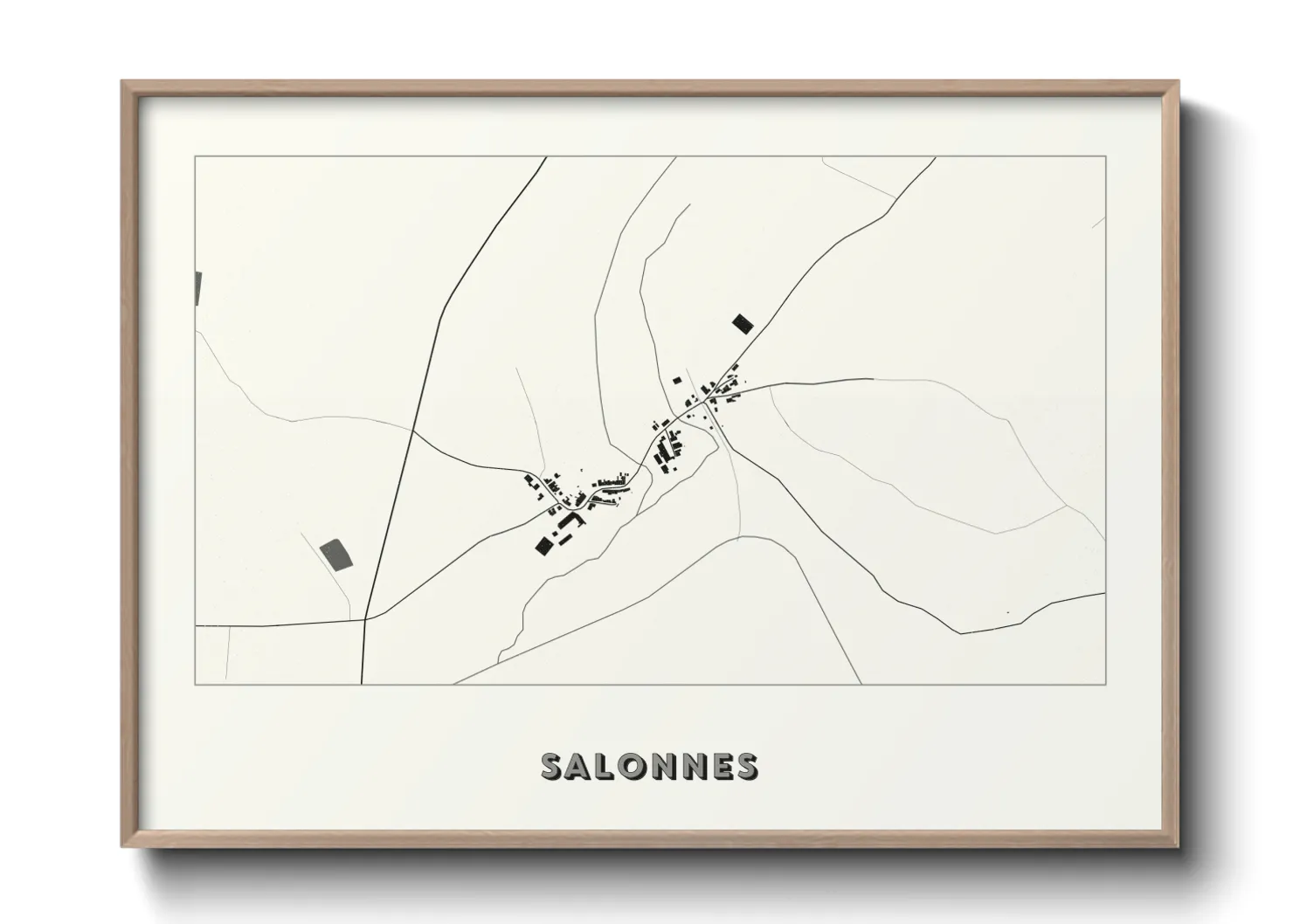 Une affiche de carte sur Salonnes