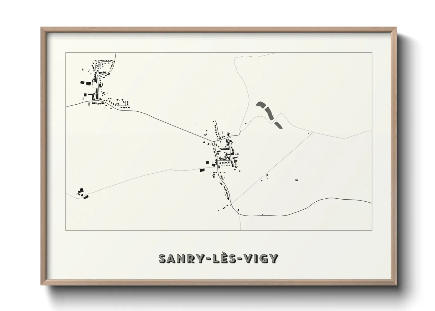 Une affiche de carte sur Sanry-lès-Vigy