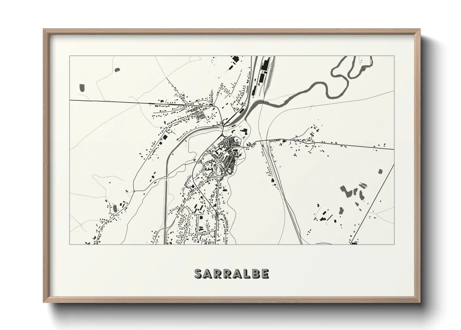 Une affiche de carte sur Sarralbe