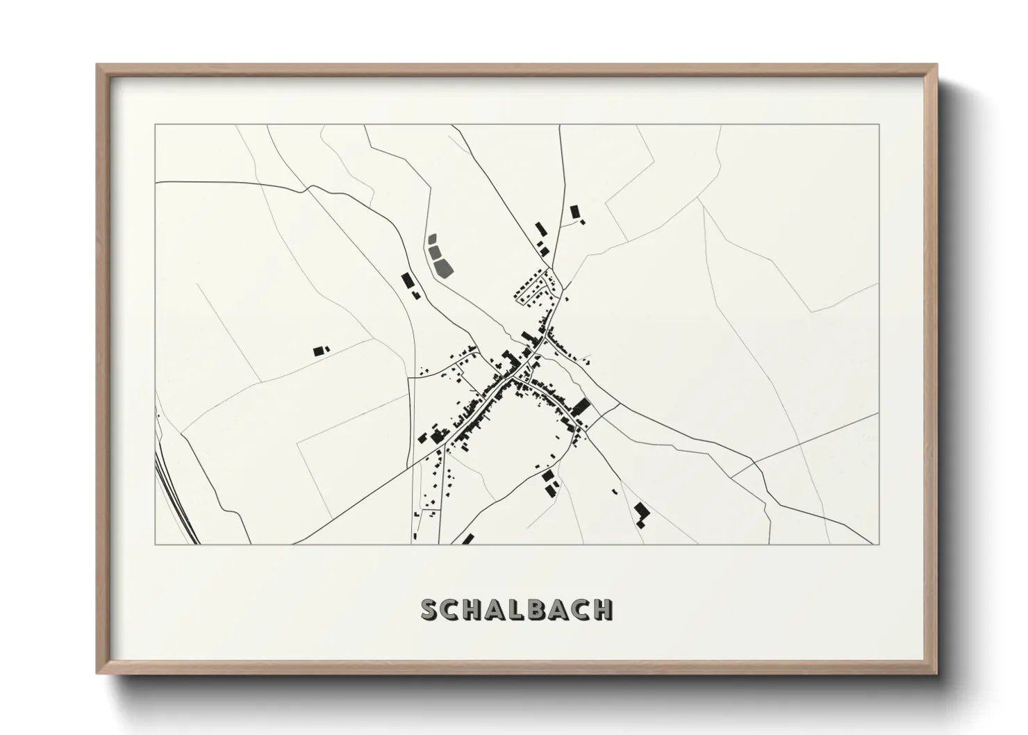 Une affiche de carte sur Schalbach