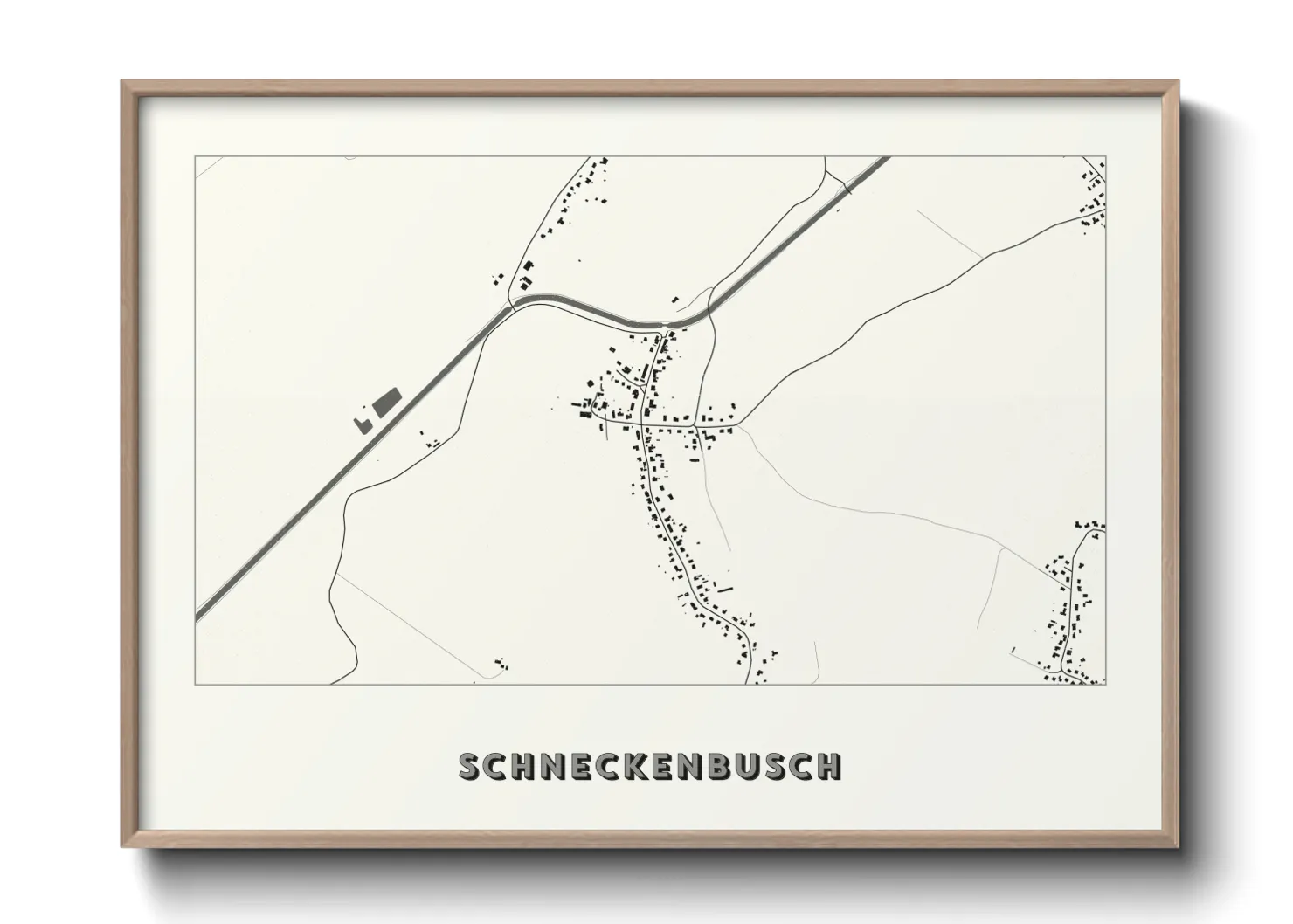 Une affiche de carte sur Schneckenbusch