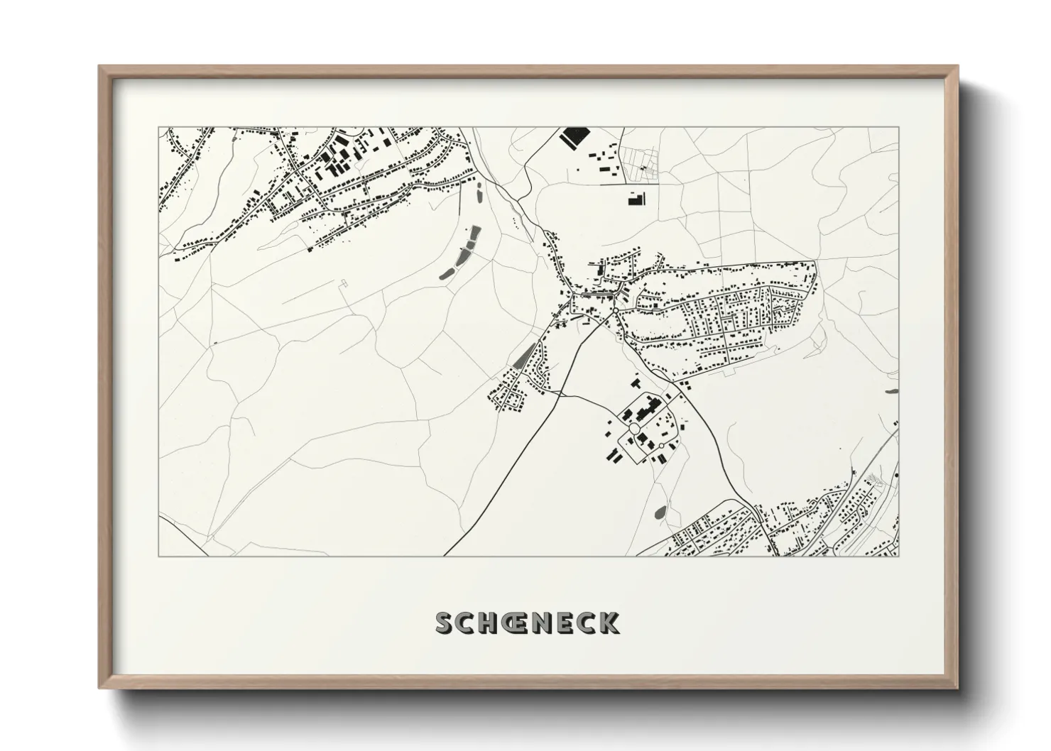 Une affiche de carte sur Schœneck