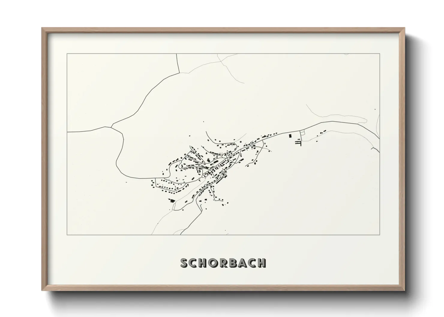 Une affiche de carte sur Schorbach