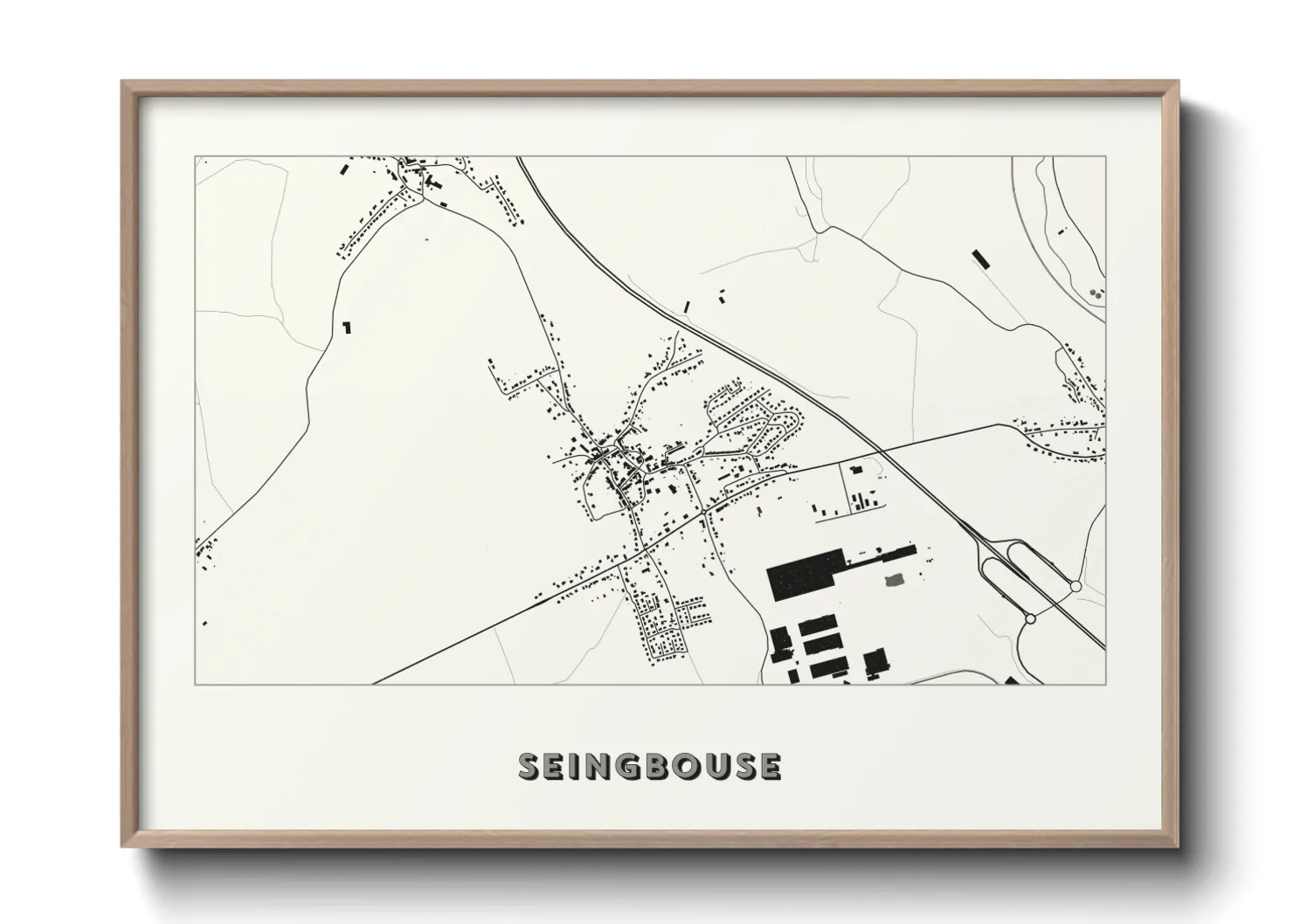 Une affiche de carte sur Seingbouse