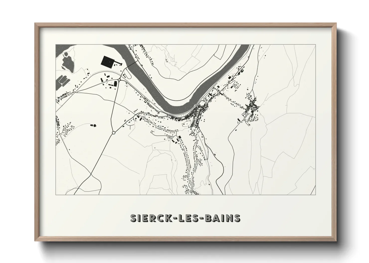 Une affiche de carte sur Sierck-les-Bains