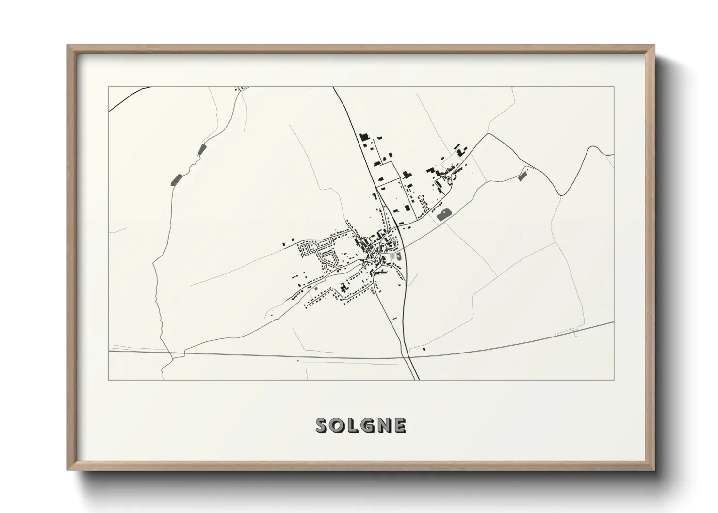 Une affiche de carte sur Solgne