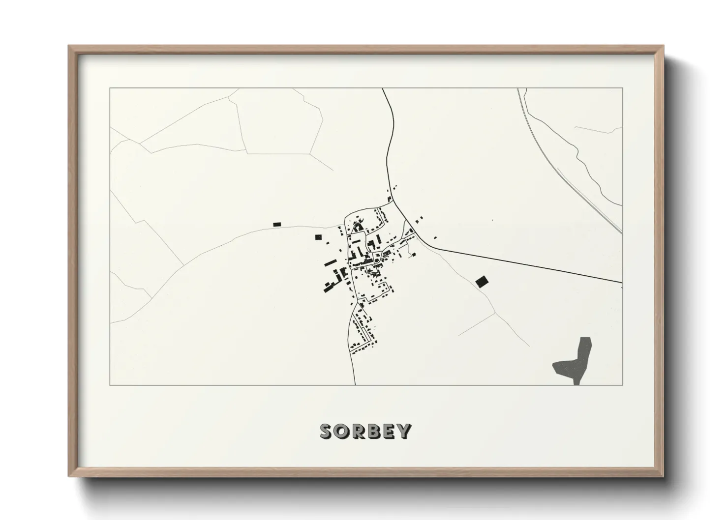 Une affiche de carte sur Sorbey