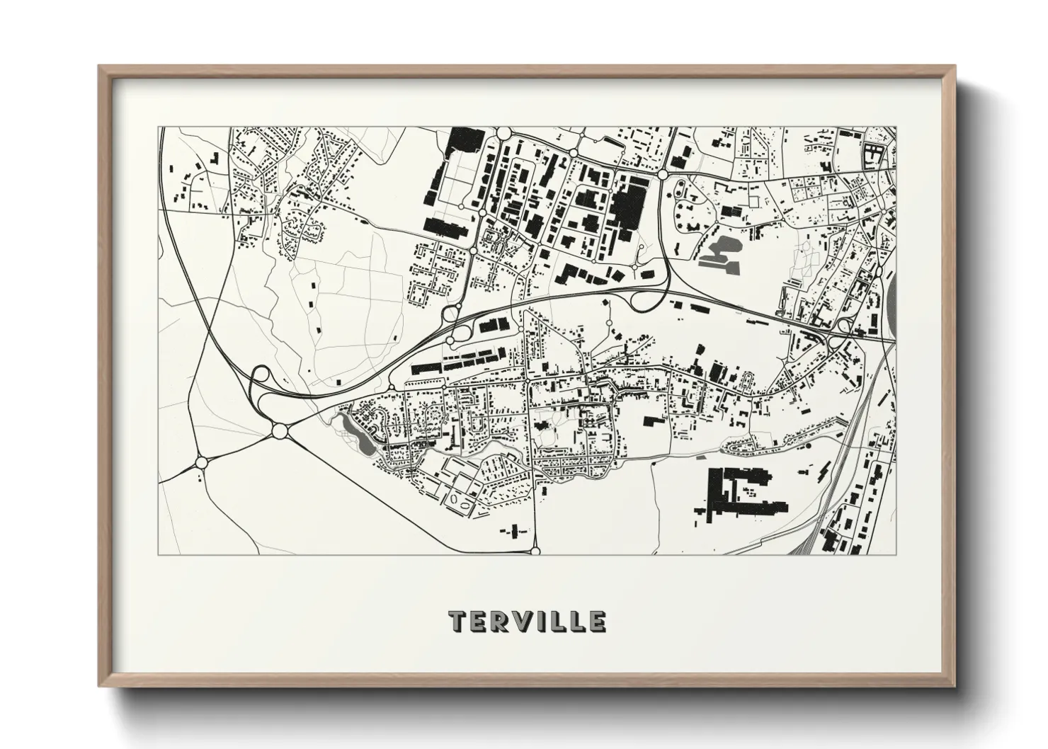 Une affiche de carte sur Terville