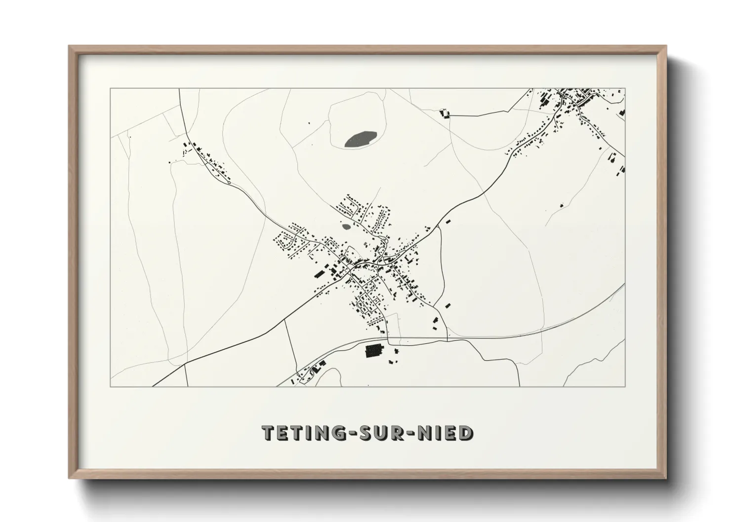 Une affiche de carte sur Teting-sur-Nied