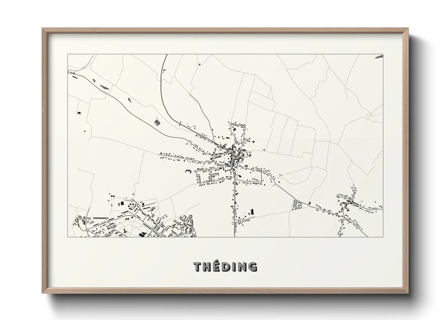 Une affiche de carte sur Théding