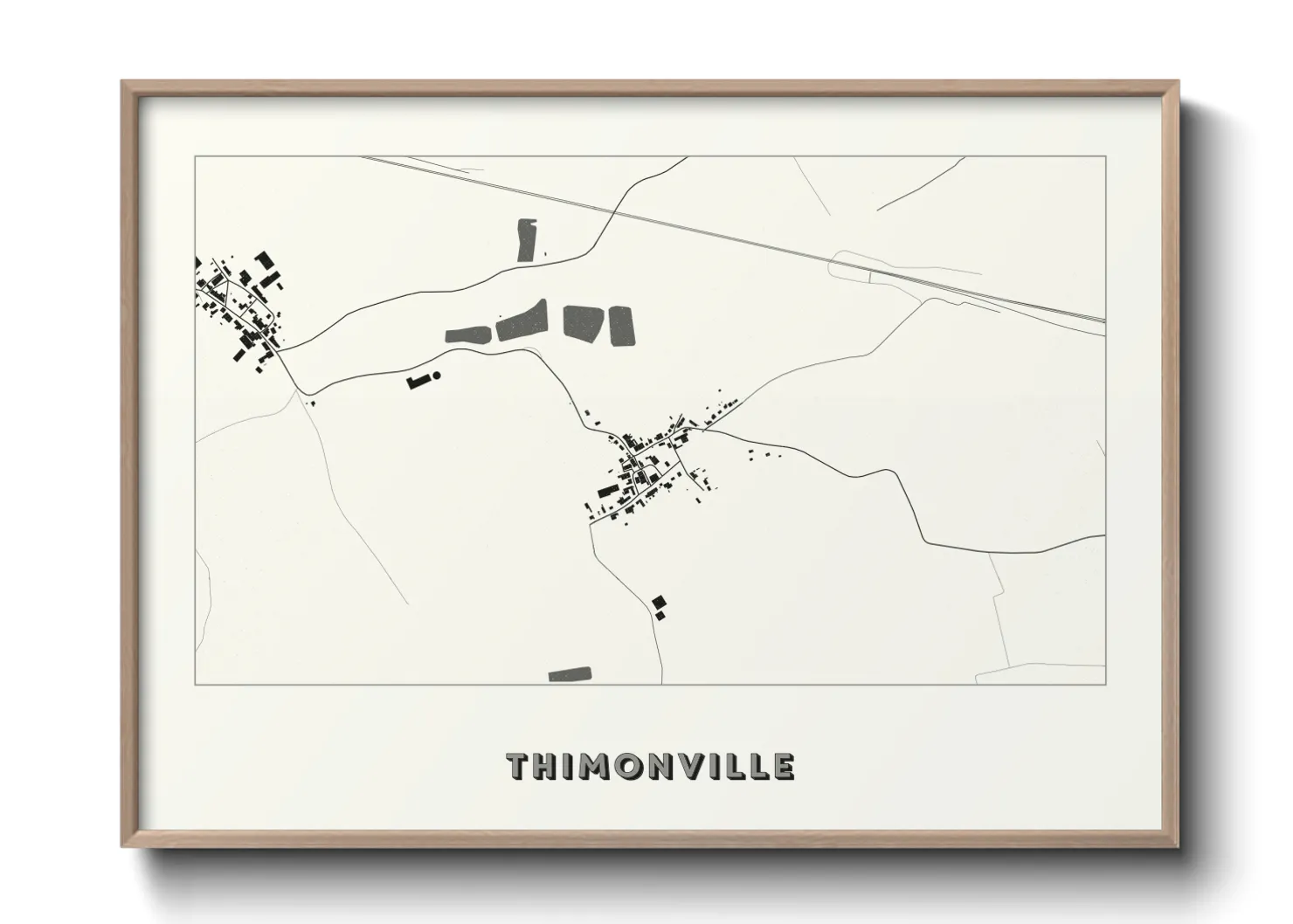 Une affiche de carte sur Thimonville