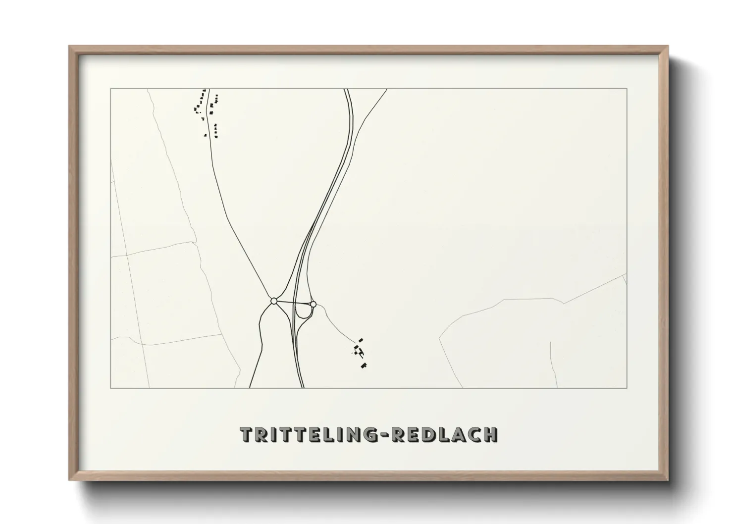 Une affiche de carte sur Tritteling-Redlach
