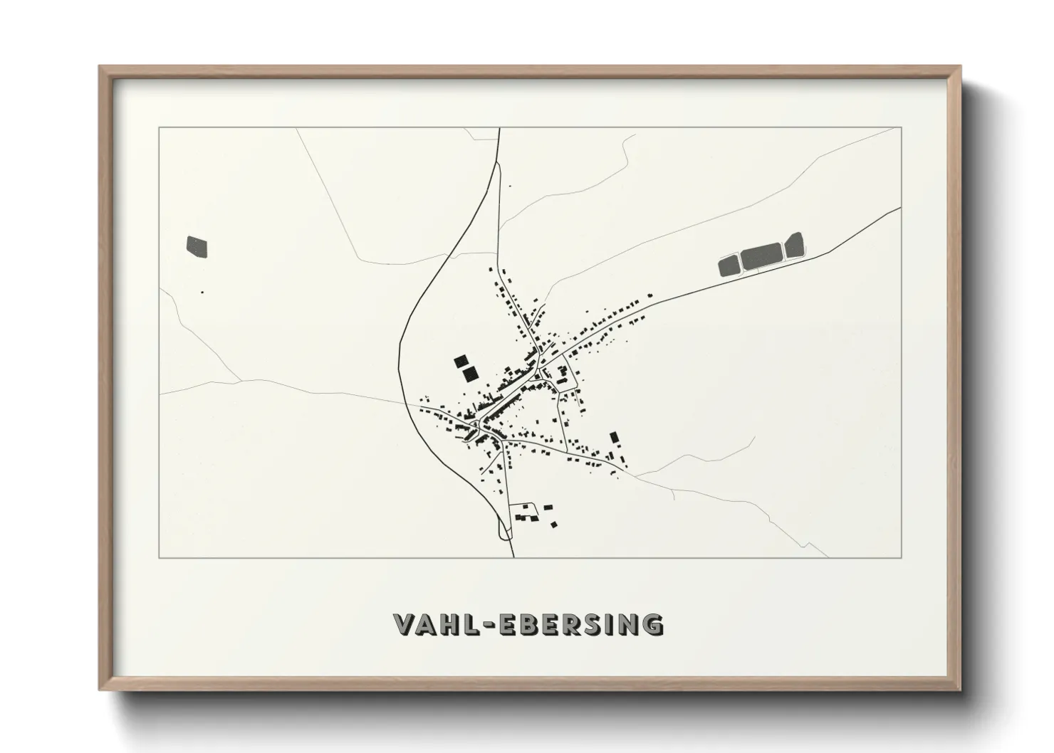 Une affiche de carte sur Vahl-Ebersing