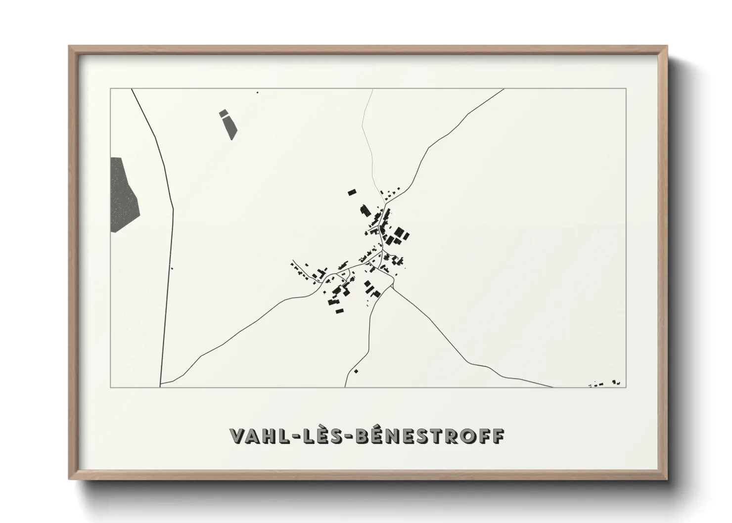 Une affiche de carte sur Vahl-lès-Bénestroff