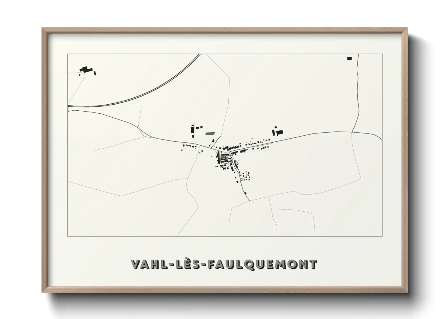Une affiche de carte sur Vahl-lès-Faulquemont