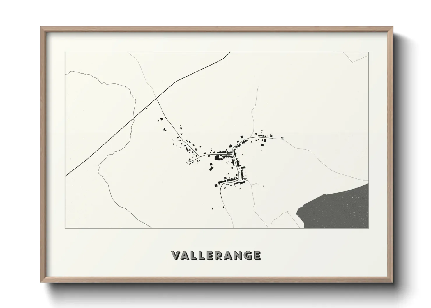 Une affiche de carte sur Vallerange