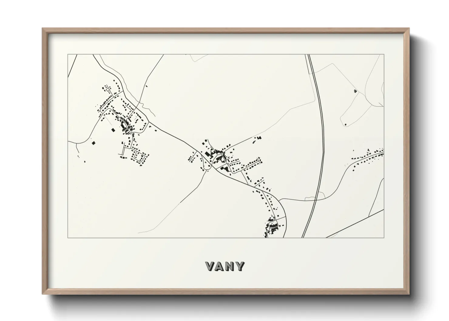 Une affiche de carte sur Vany