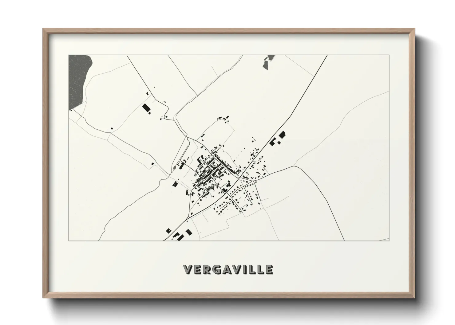 Une affiche de carte sur Vergaville