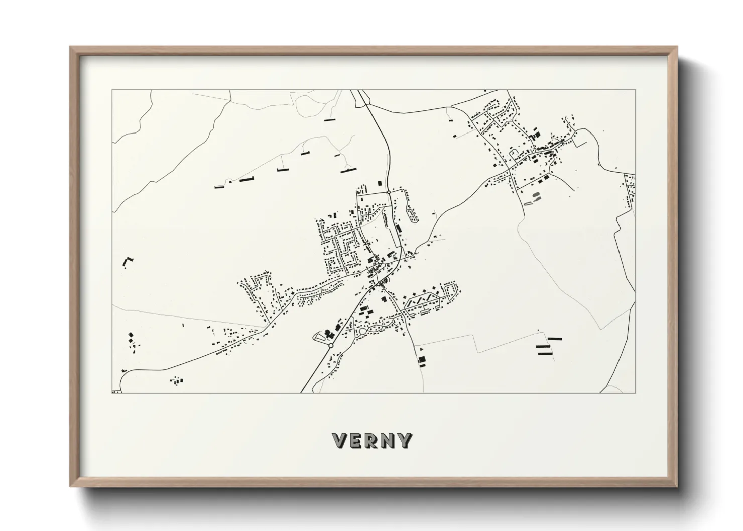 Une affiche de carte sur Verny
