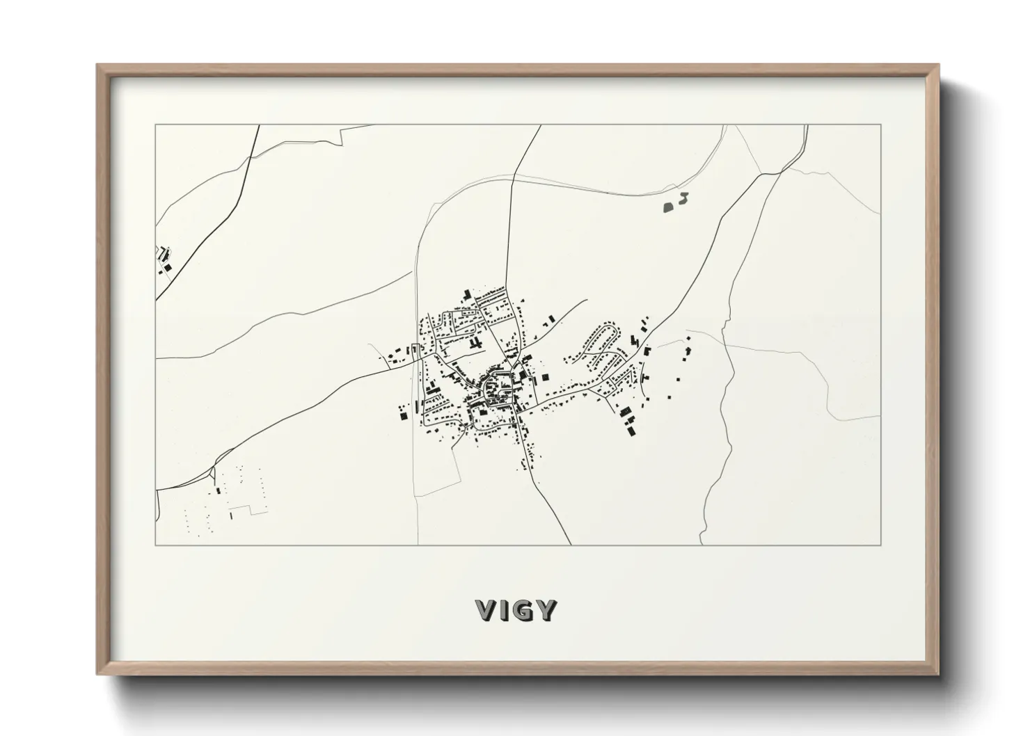 Une affiche de carte sur Vigy