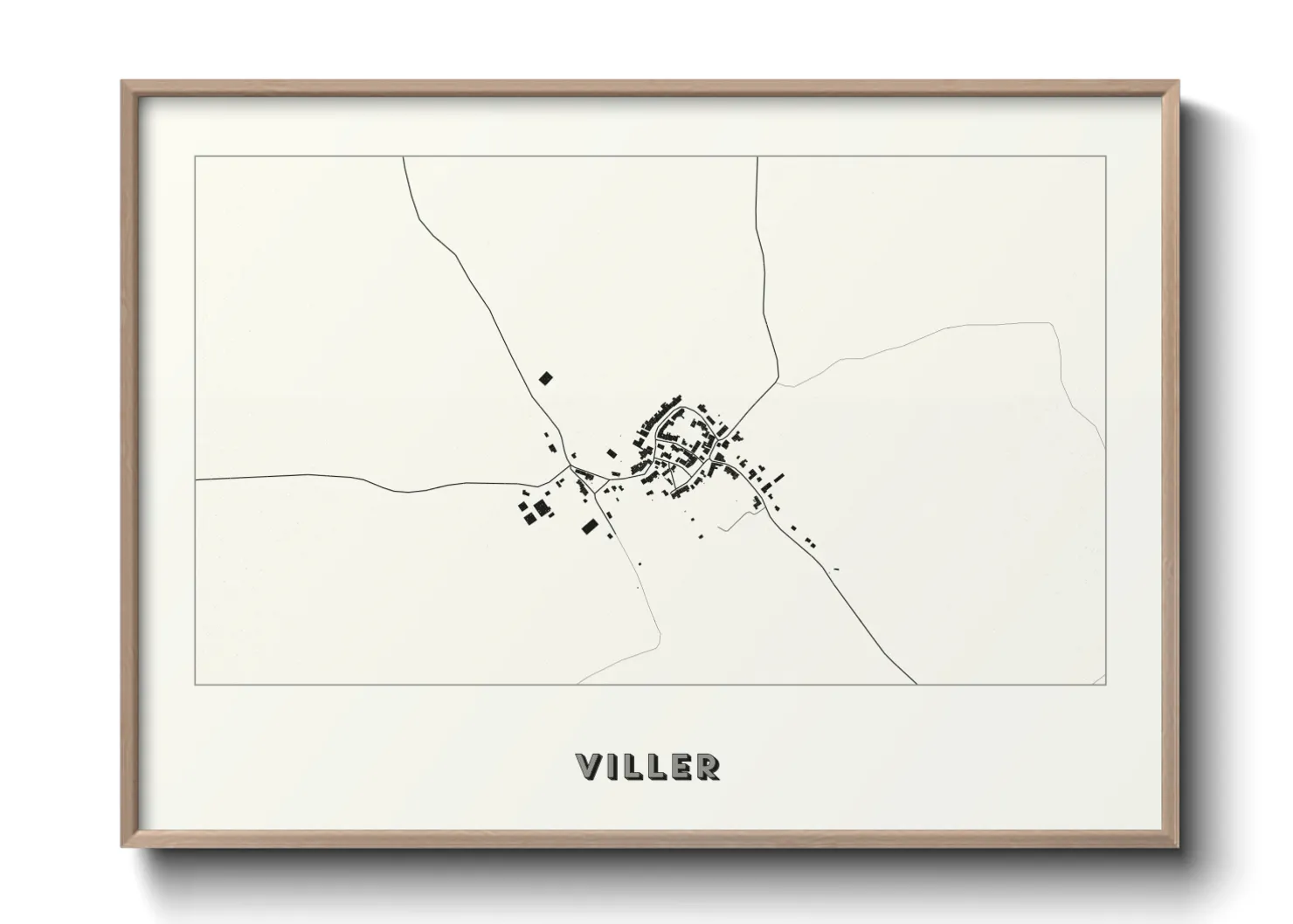 Une affiche de carte sur Viller