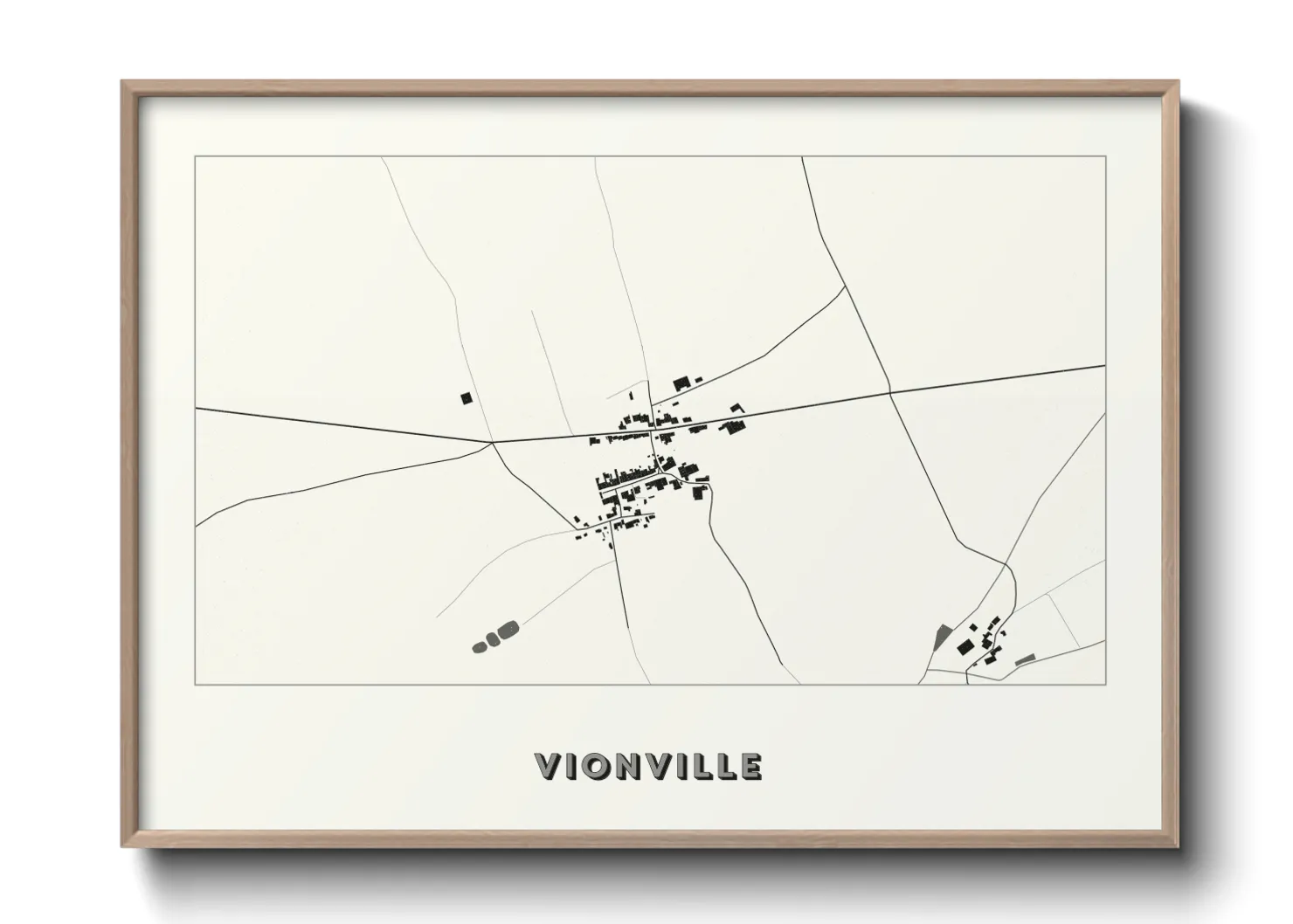 Une affiche de carte sur Vionville