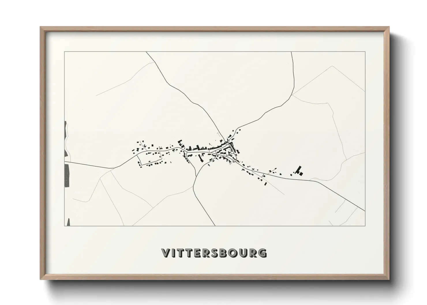 Une affiche de carte sur Vittersbourg