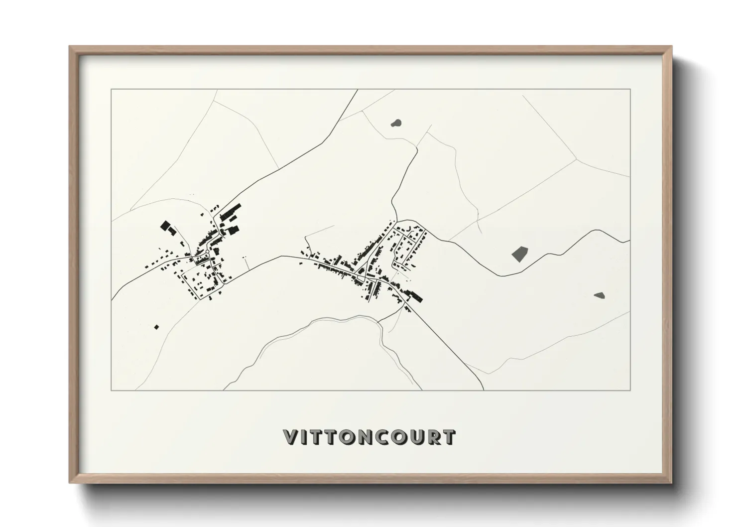 Une affiche de carte sur Vittoncourt