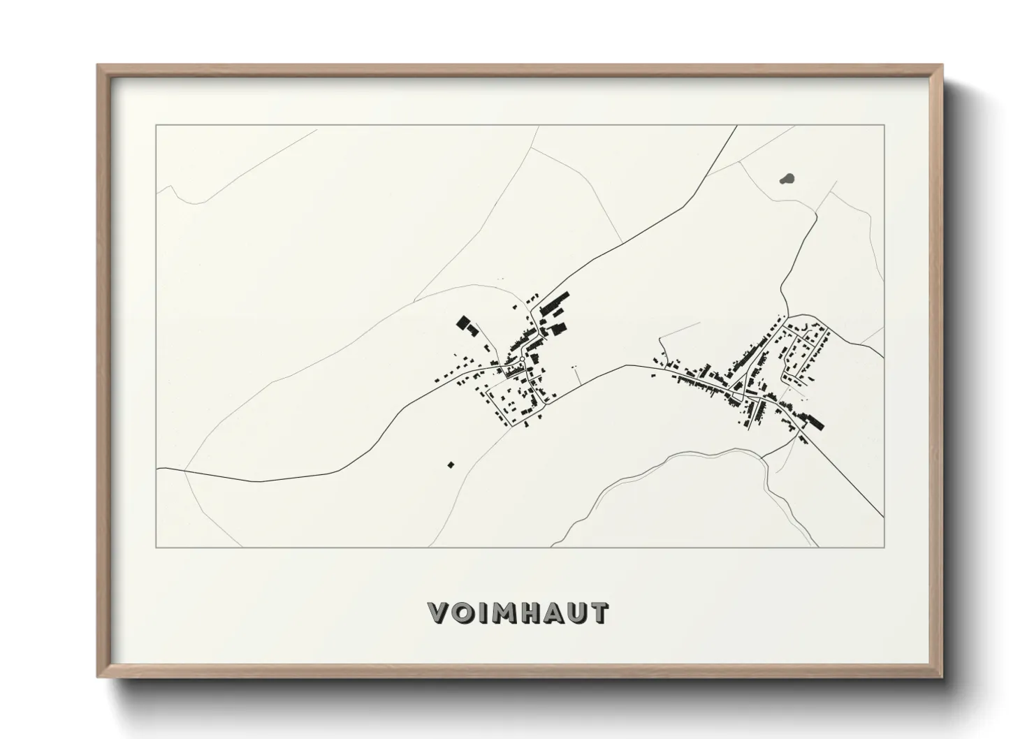 Une affiche de carte sur Voimhaut