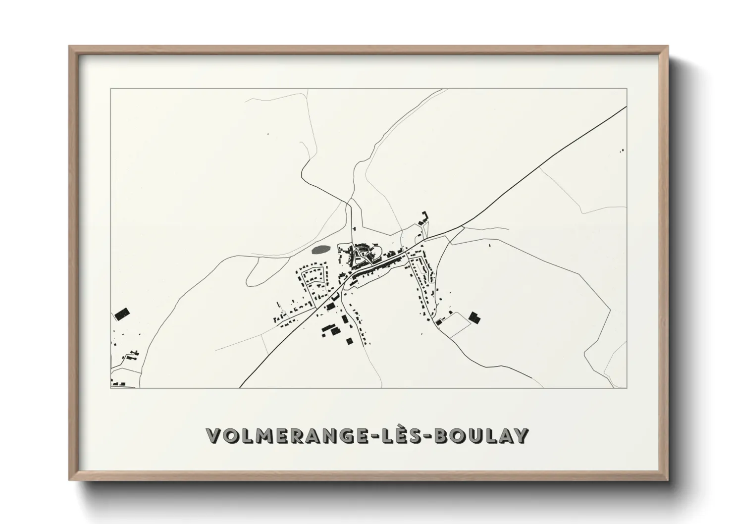 Une affiche de carte sur Volmerange-lès-Boulay