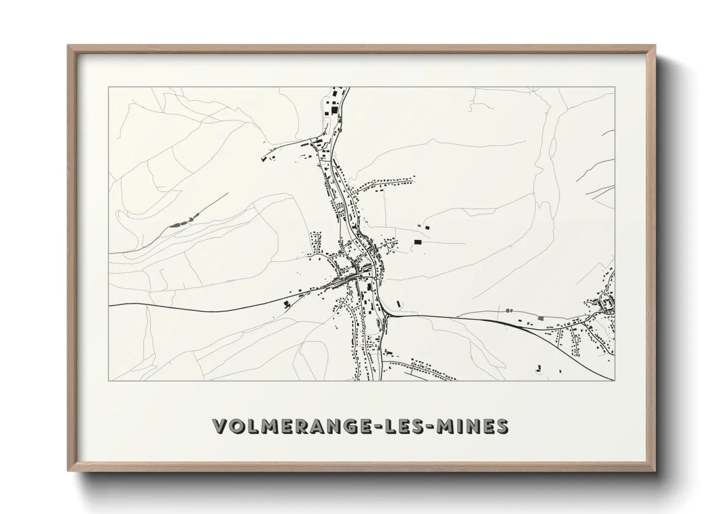 Une affiche de carte sur Volmerange-les-Mines