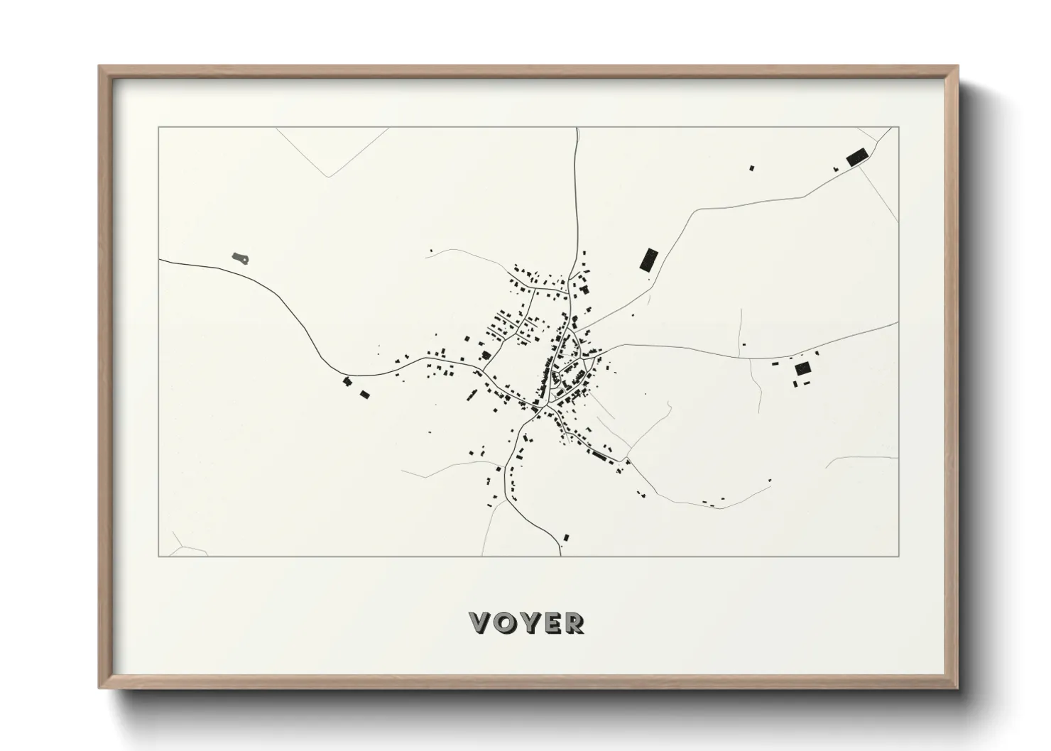 Une affiche de carte sur Voyer