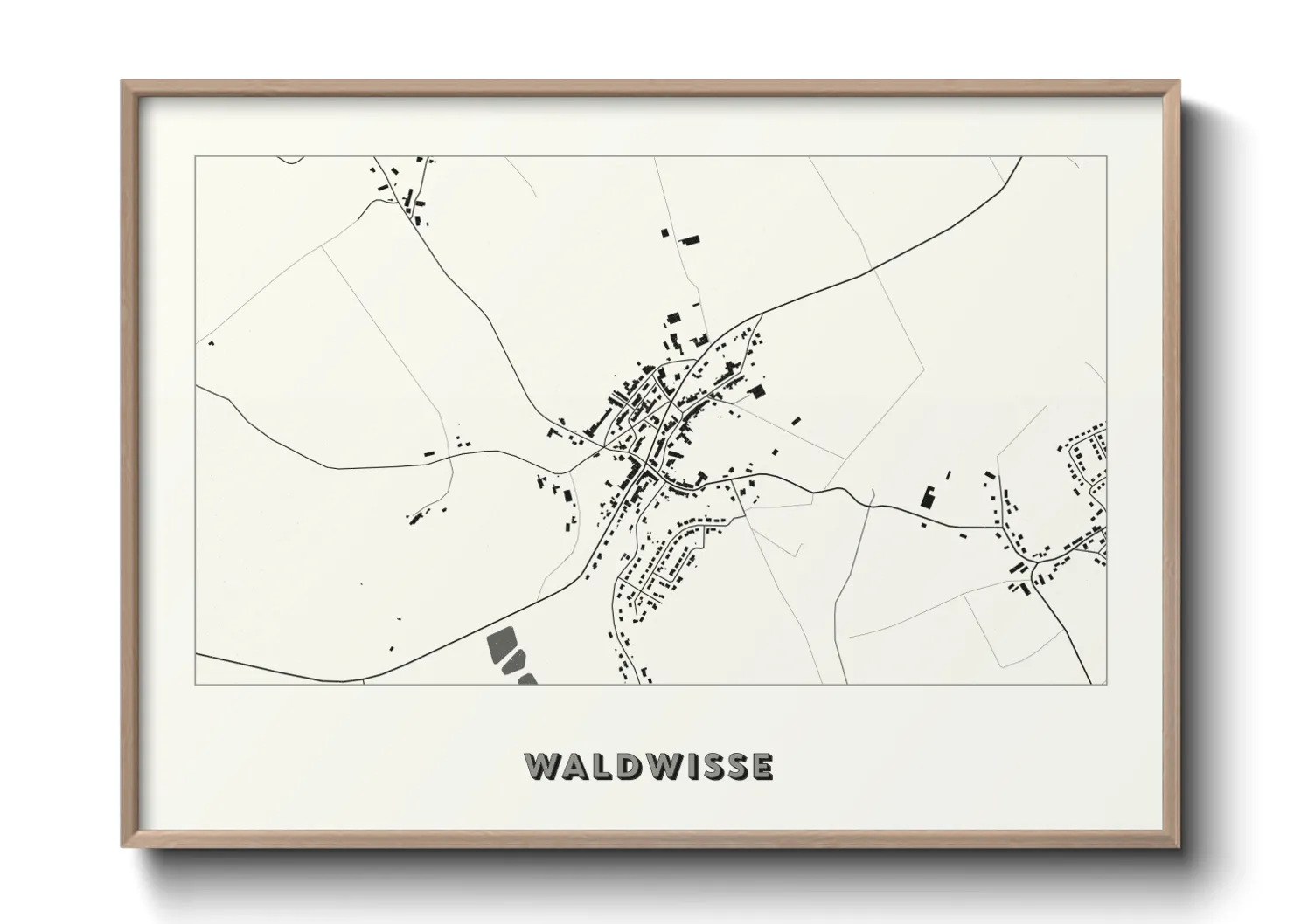 Une affiche de carte sur Waldwisse
