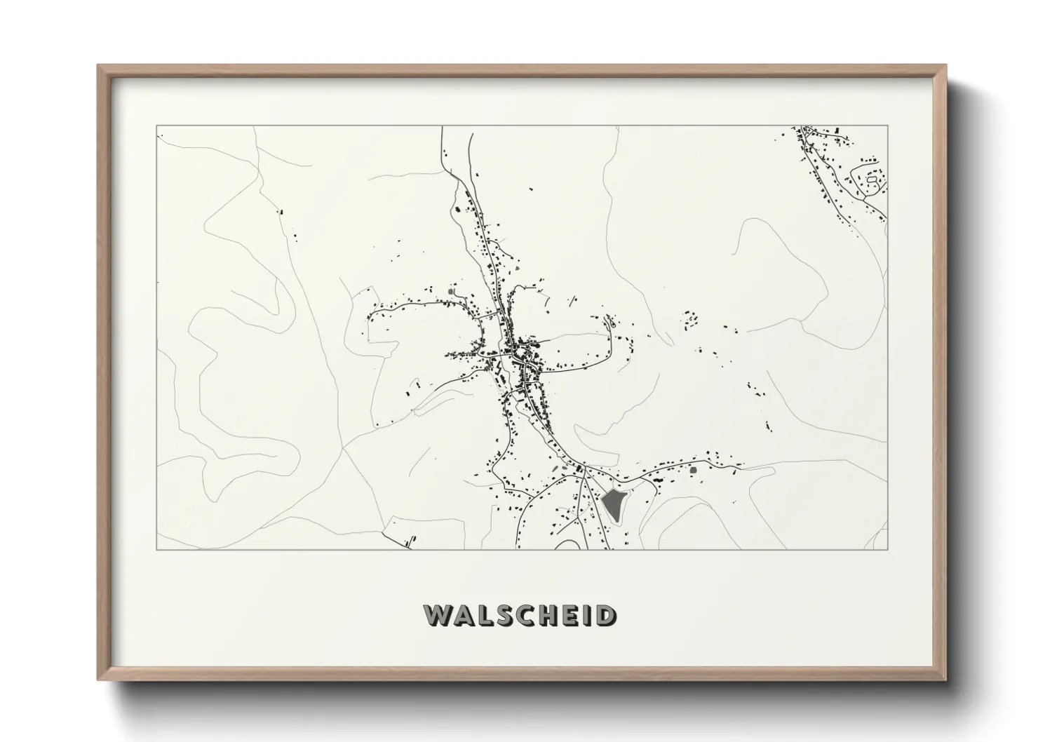 Une affiche de carte sur Walscheid