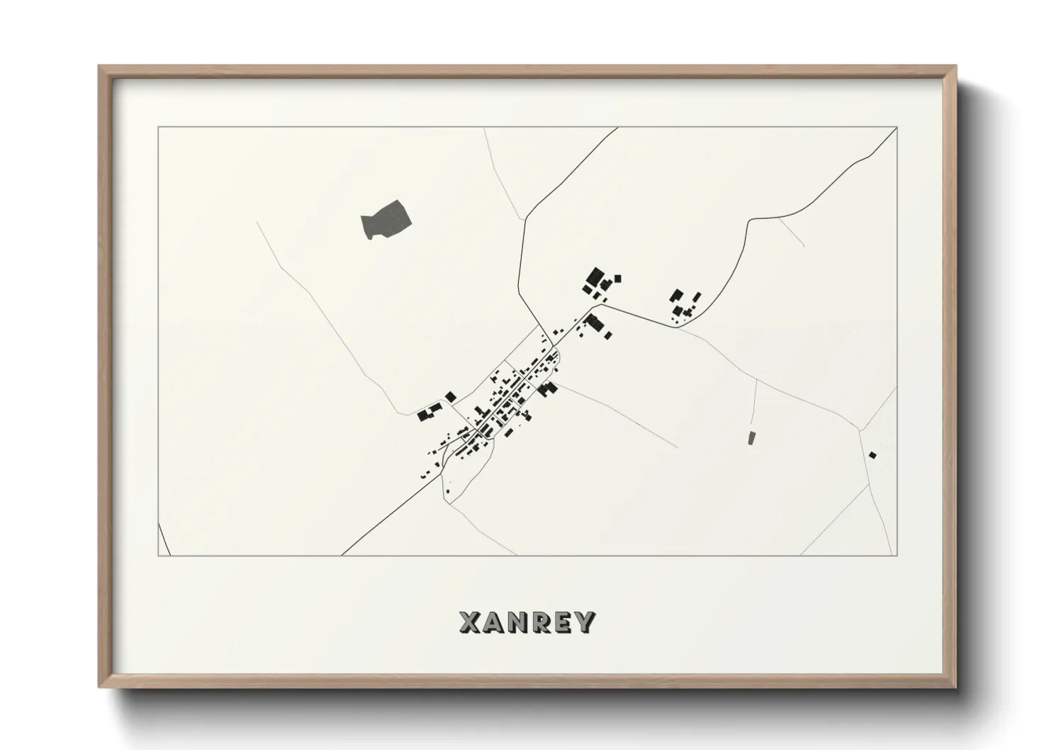 Une affiche de carte sur Xanrey
