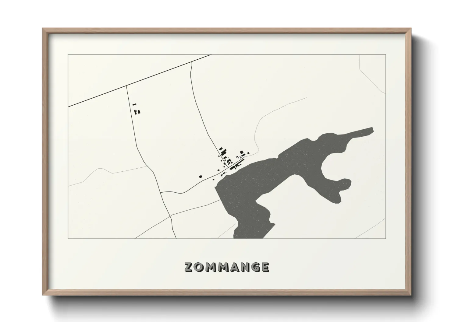 Une affiche de carte sur Zommange