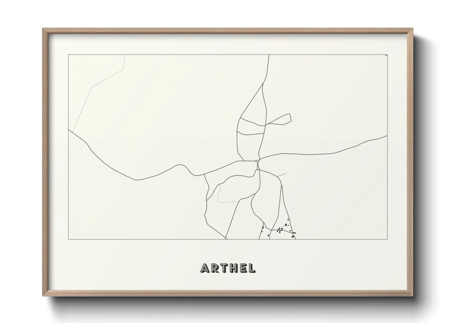 Une affiche de carte sur Arthel