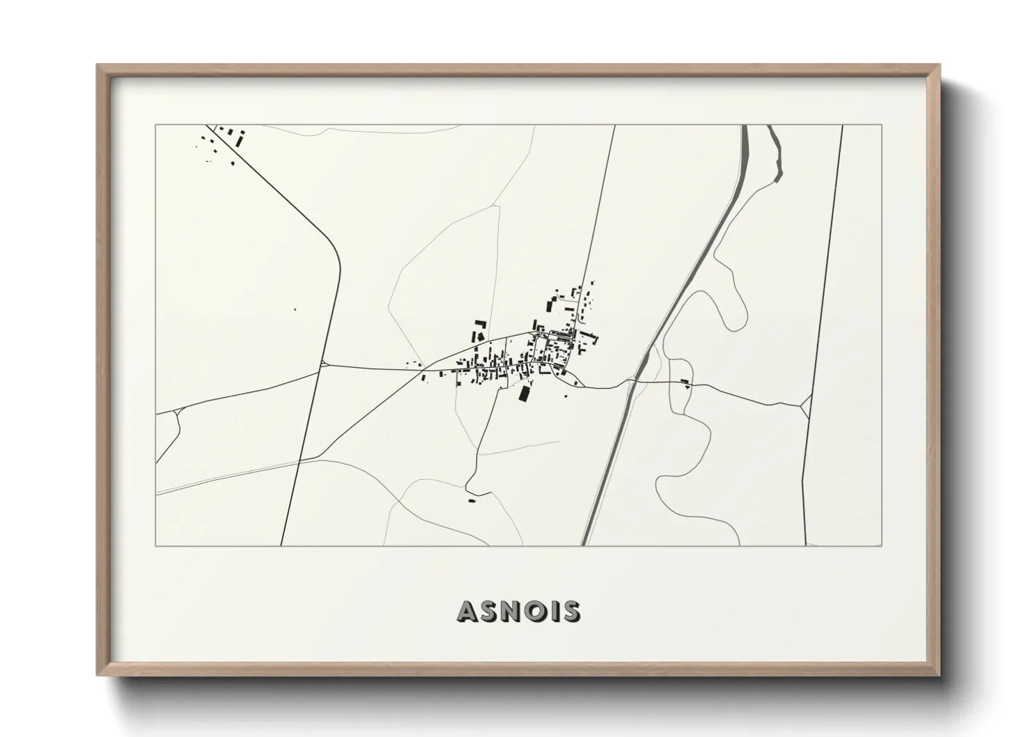 Une affiche de carte sur Asnois