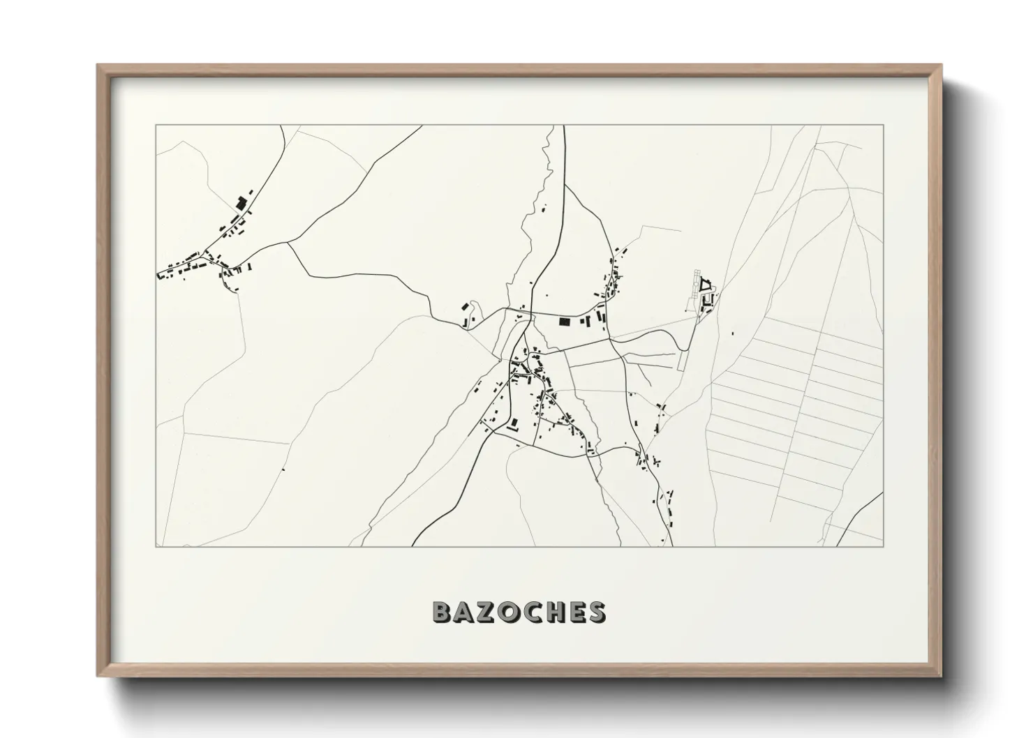 Une affiche de carte sur Bazoches